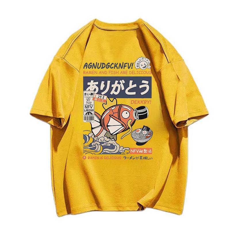 Maxct outfit ideas for school Japanese-style Harajuku Shirt Cotton Anime O-neck T-shirt Sh - Image 7