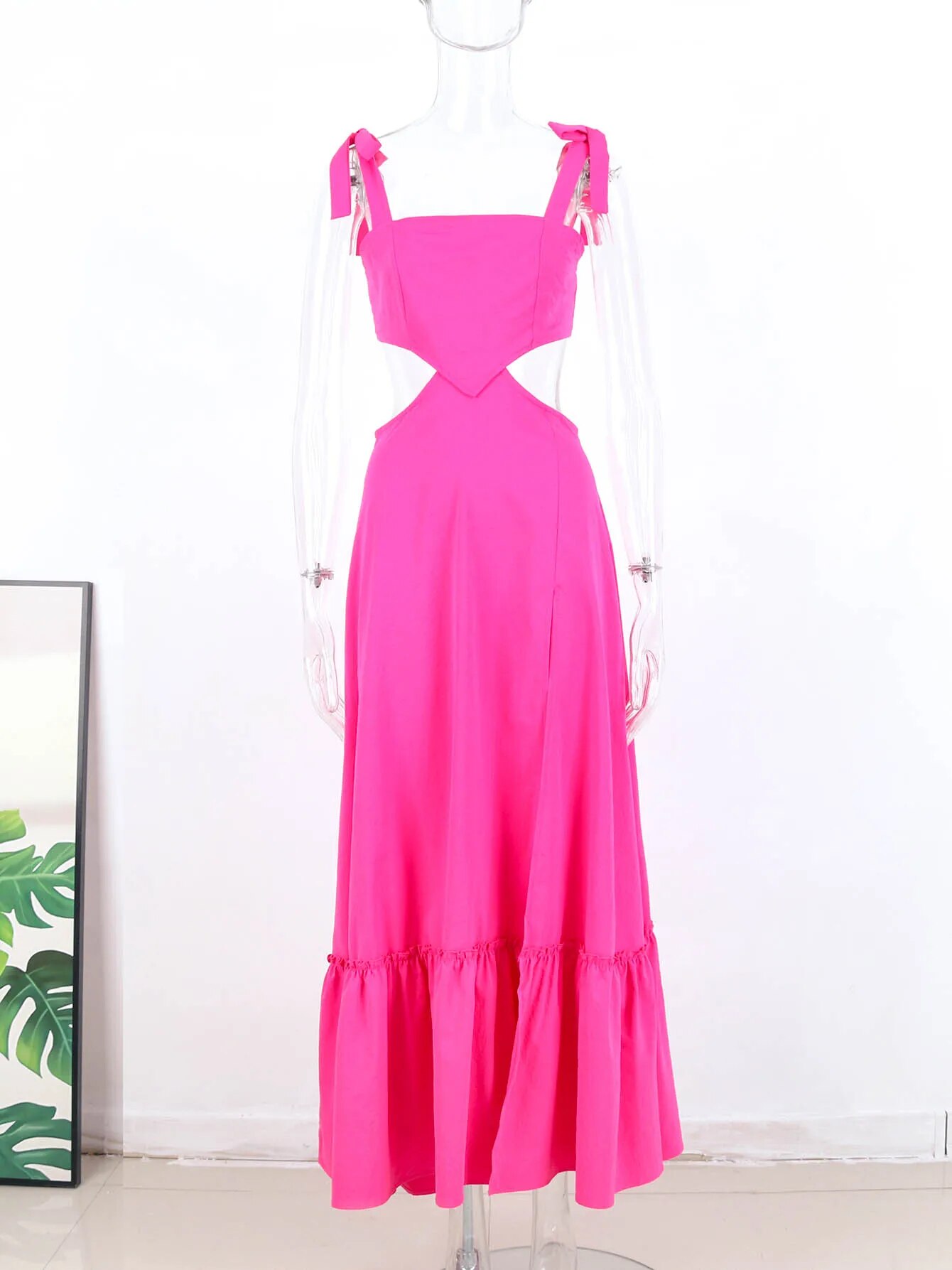 Maxct Womens Dresses Summer Sexy Tank Top Woman Clothing Beach Dress Robe Casual Elegant And Pretty Women's Dresses Rose Red
