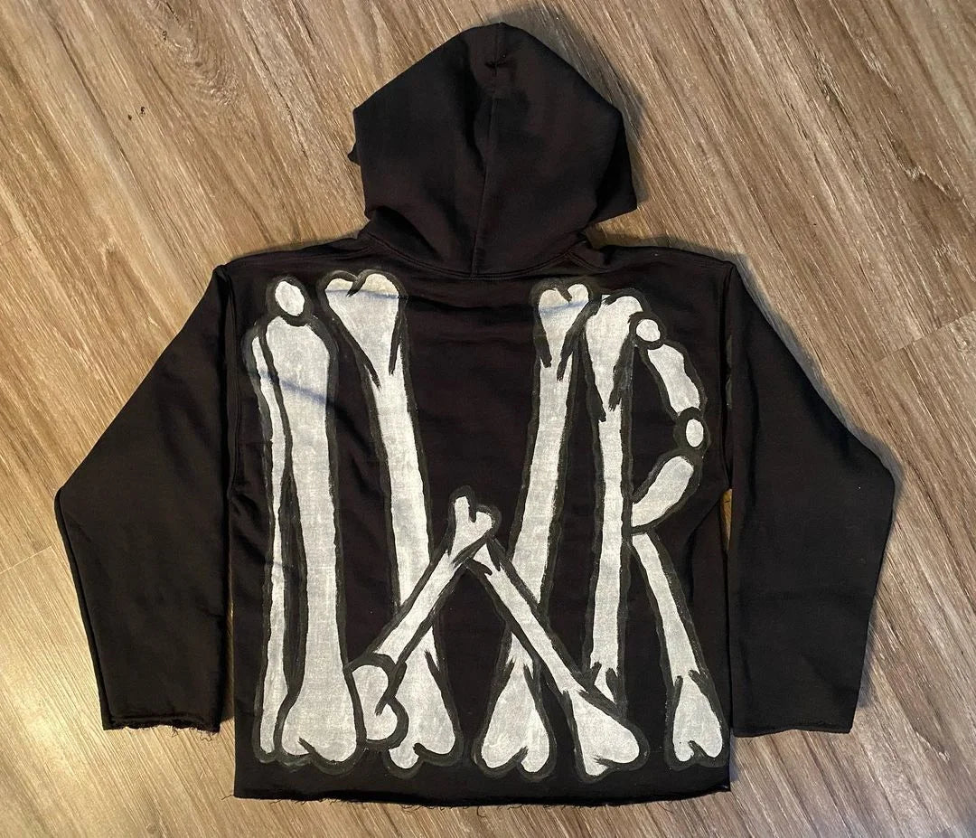 Maxct Y2K Women's Clothing Sweatshirt Long sleeved Pullover Handdrawn Pattern Print Tops Oversize Streetwear Casual Kpop vintage news