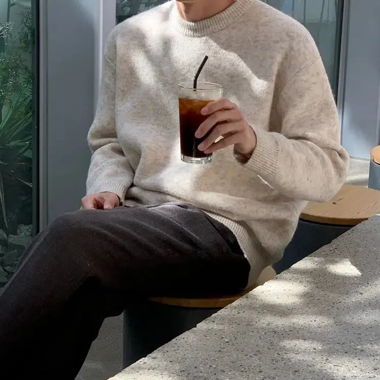 Maxct Round Neck Knitted Loose Sweater