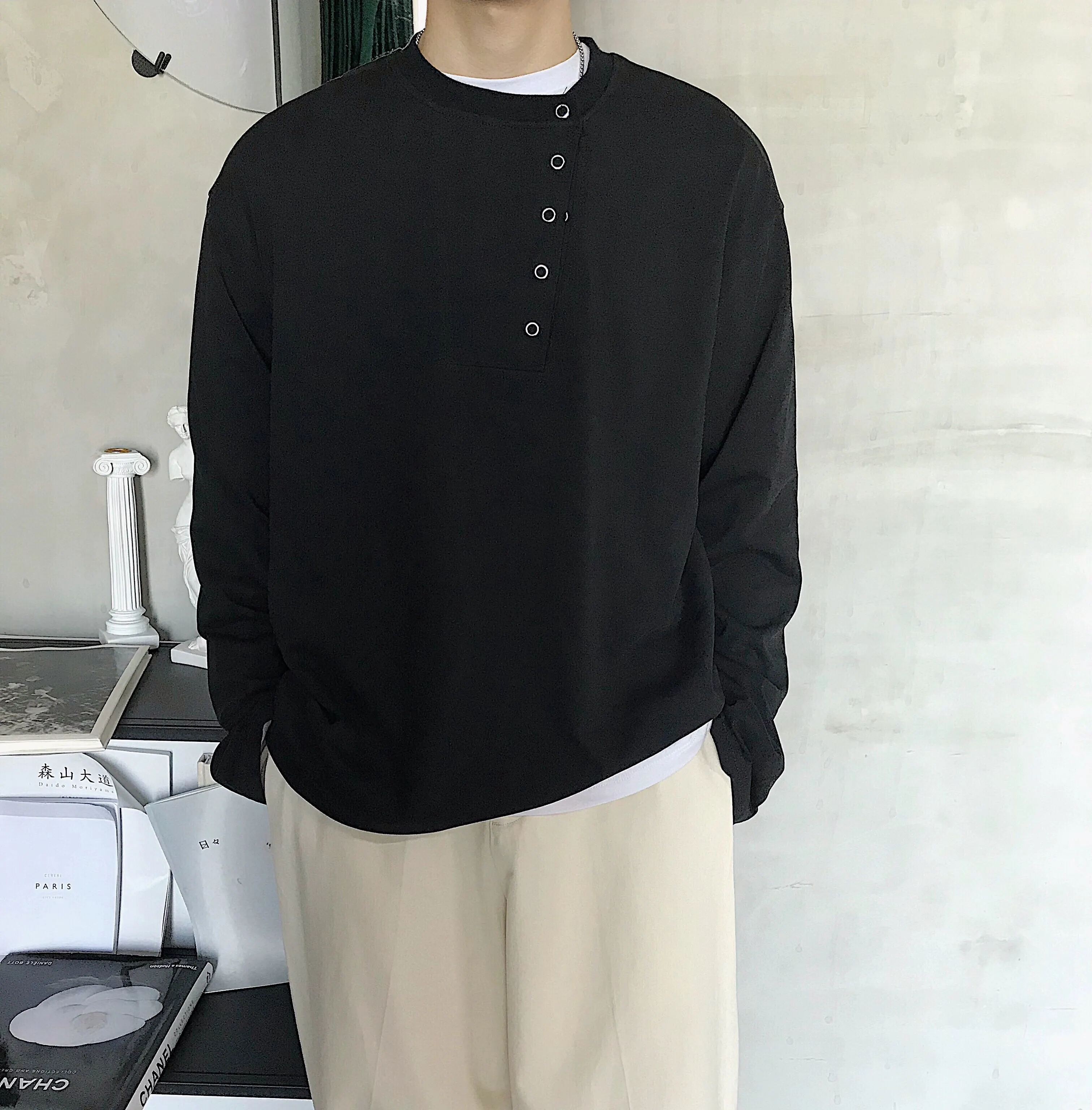 abc Essential Solid Color Shirt Maxct