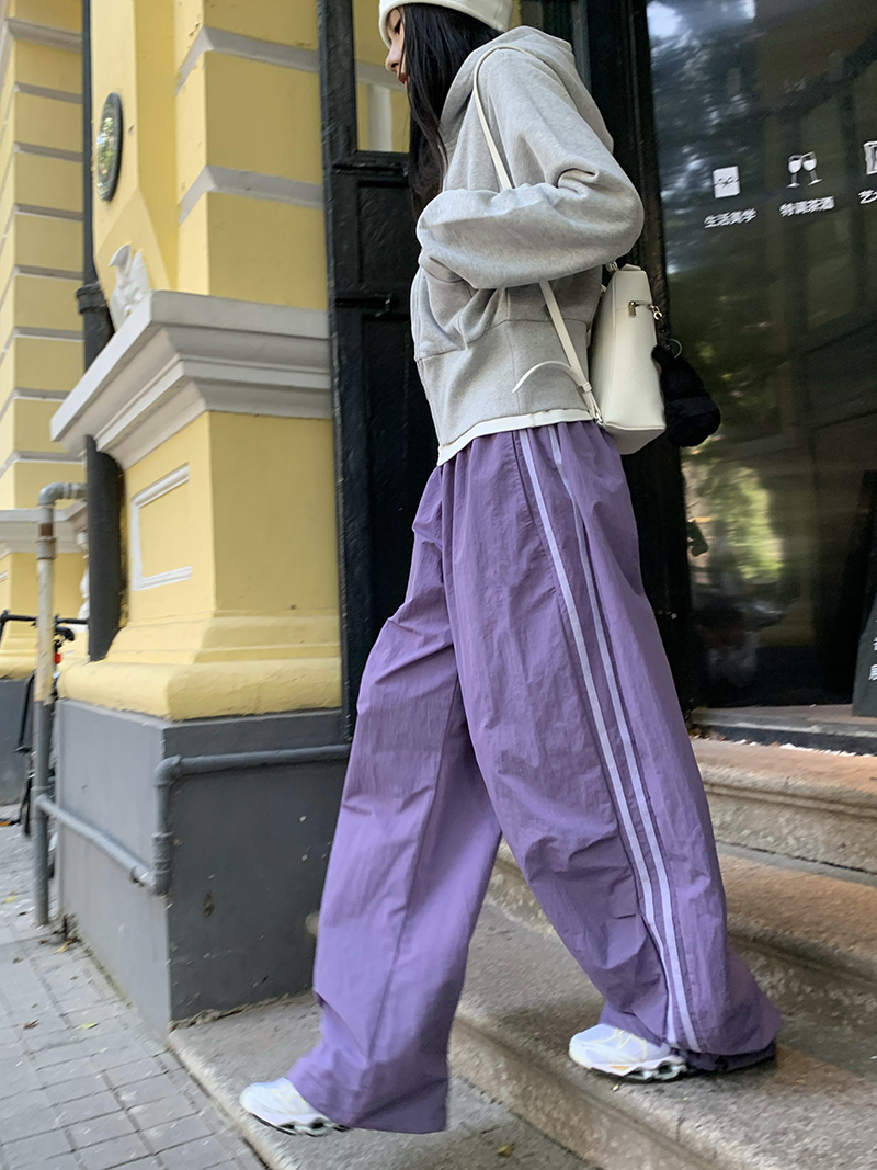 Grey Cropped Hoodies Zip Up Long Sleeve Sweatshirt Cardigan Oversized Autumn Fashion Wide Leg Track Pants Two Piece Sets