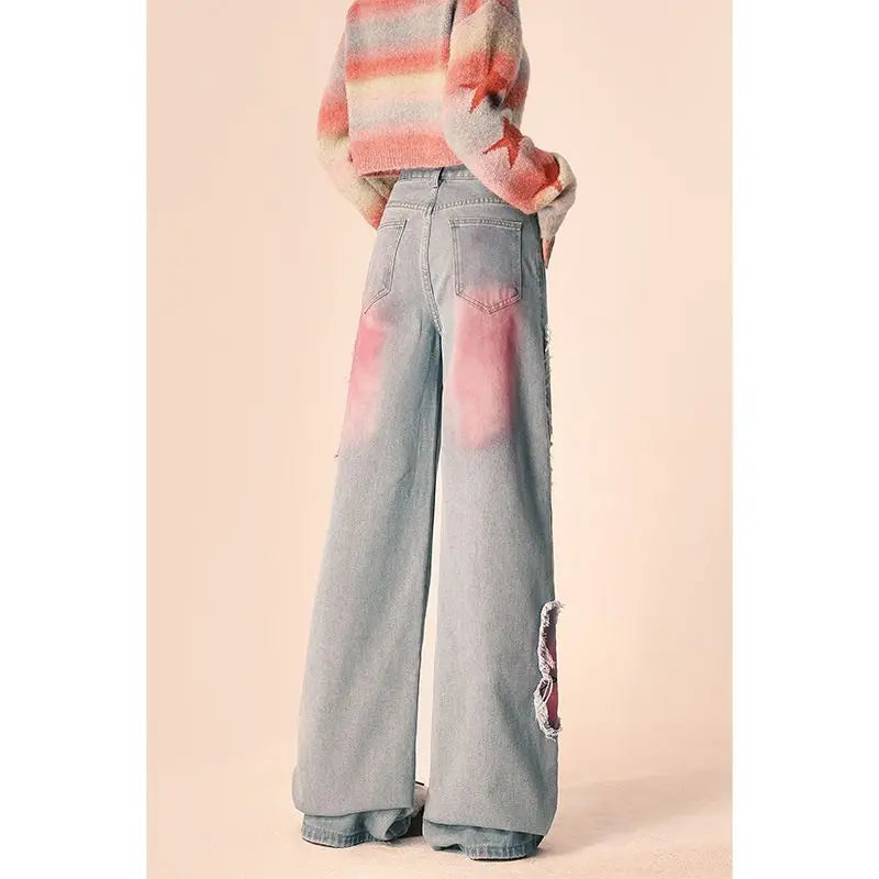 Wide Leg Trousers Women's Butterfly Jeans Maxct - Image 5