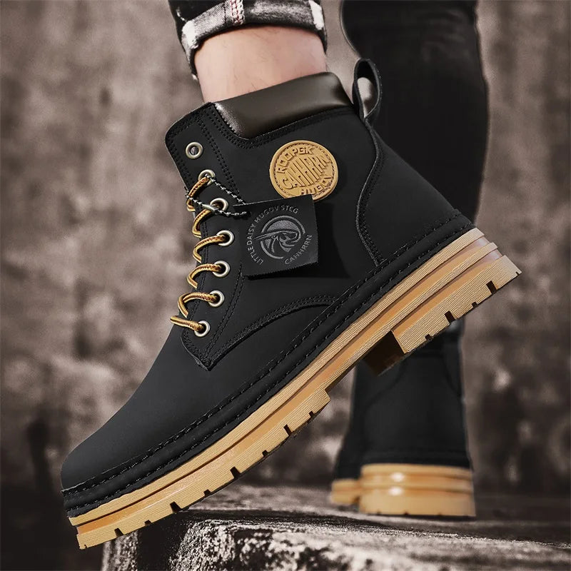 Winter Ready Ankle Martin Boots - Leather Work Shoes Maxct
