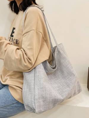 Large Capacity Corduroy Shoulder Tote Bag - Women Tote Bags