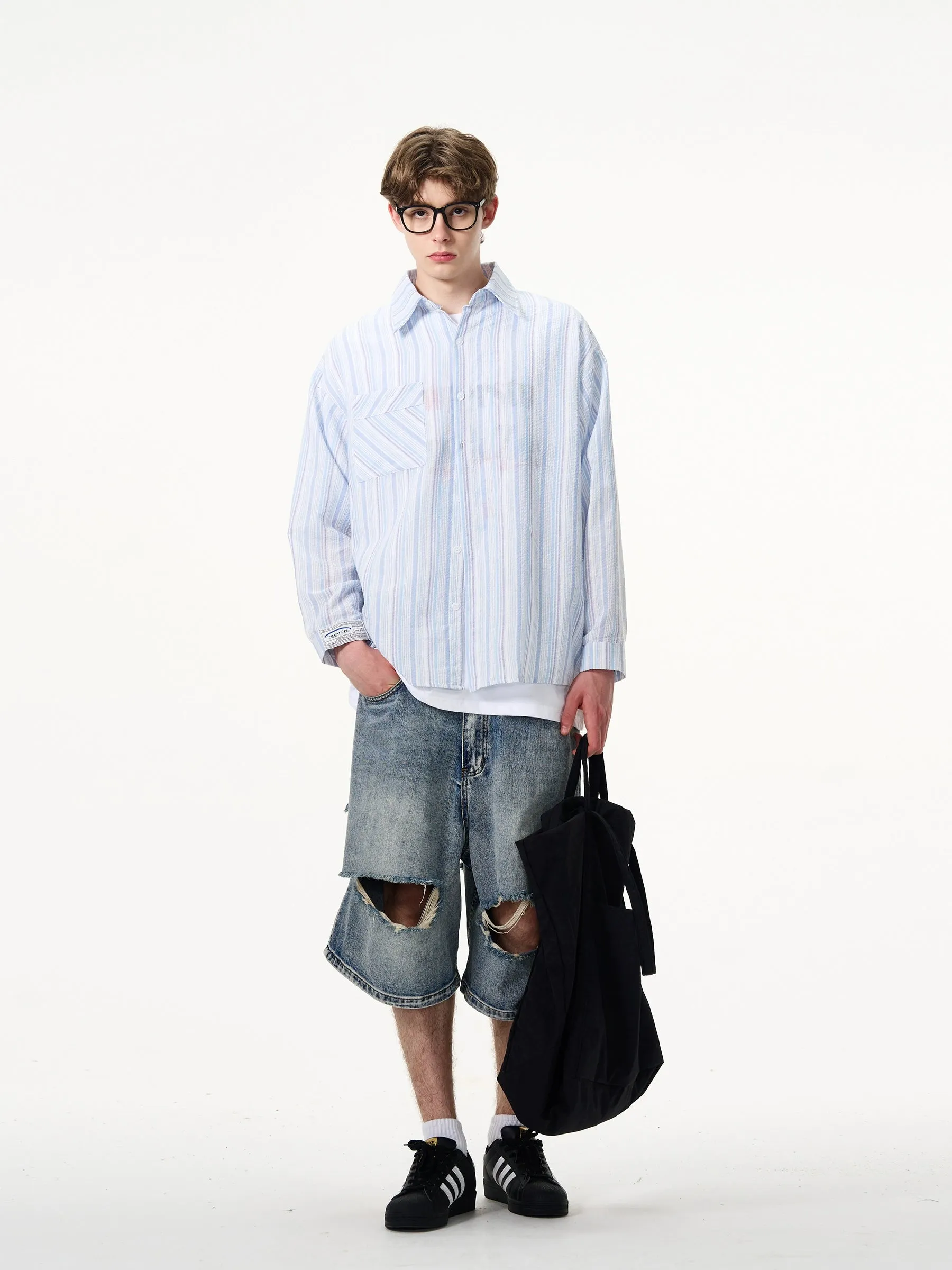 Madwitch Basic Striped Shirt Maxct