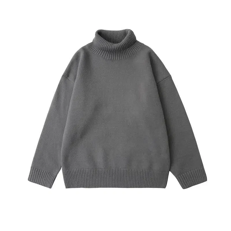 Maxct Solid Color Half Turtleneck Bottoming Sweater