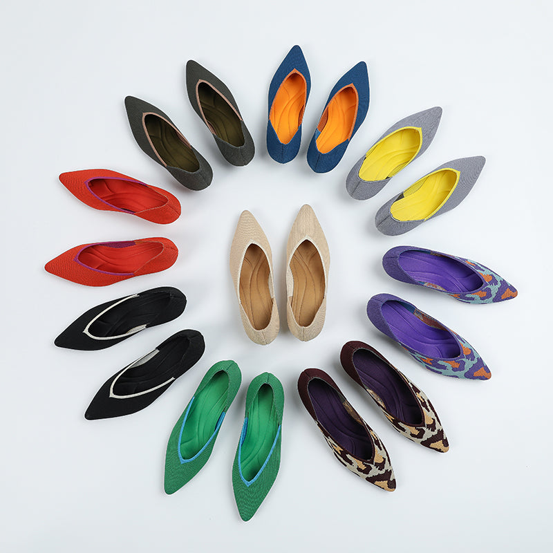 Urban Woven Multi-Color Casual Low Heels Shoes Maxct