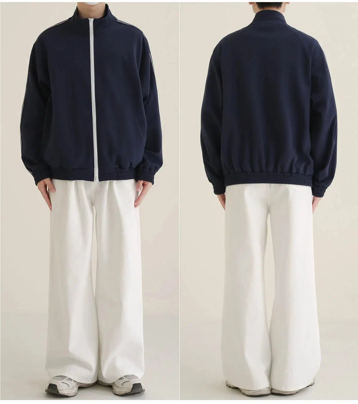 Maxct Stand Collar Two-bar Sports Jacket