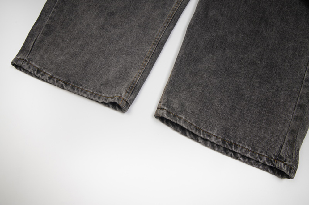 Jeans Pants for Men Straight Patchwork Streetwear Baggy Denim Trousers Unisex Cargos