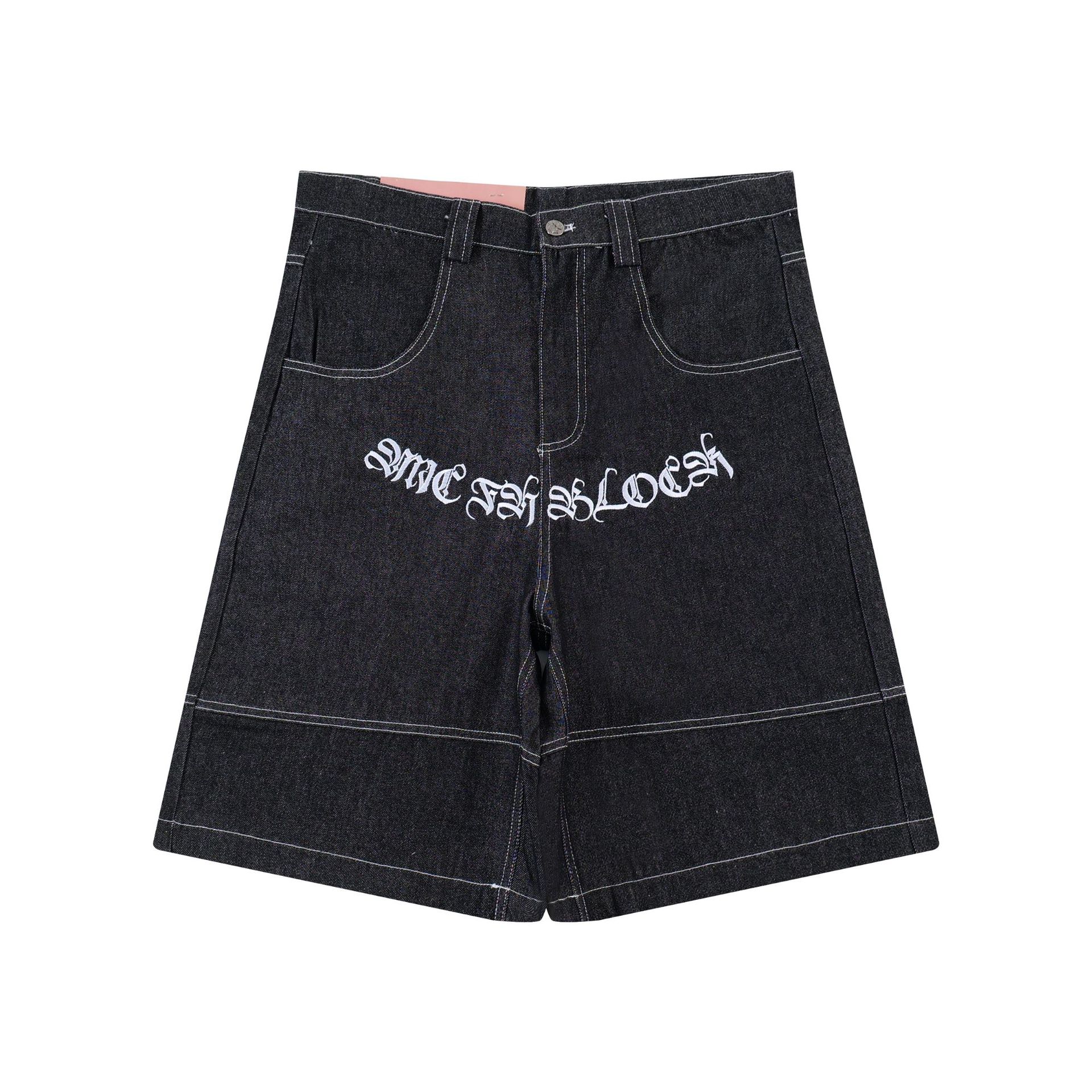 Oversized Jorts Summer Jeans Shorts Men's Wide Leg Baggy Y2K Denim Shorts