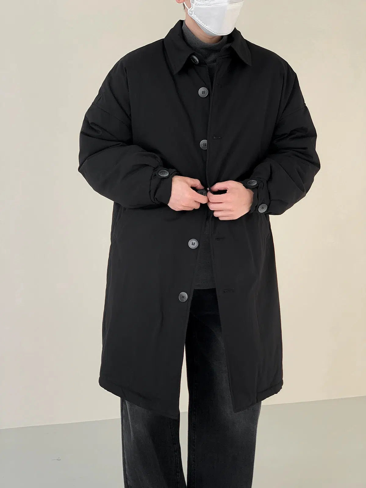 Maxct Lamb Wool Lining Quilted Windbreaker Jacket
