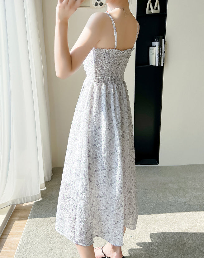 May Flowers Lace Up Cami Dress Maxct