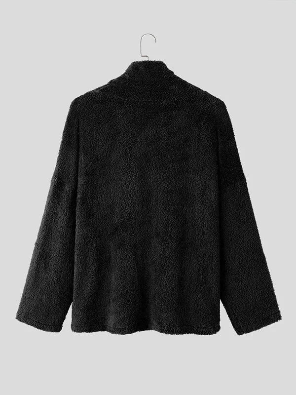 Maxct - Mens Cutout Long Sleeve Crew Neck Pullover Sweater