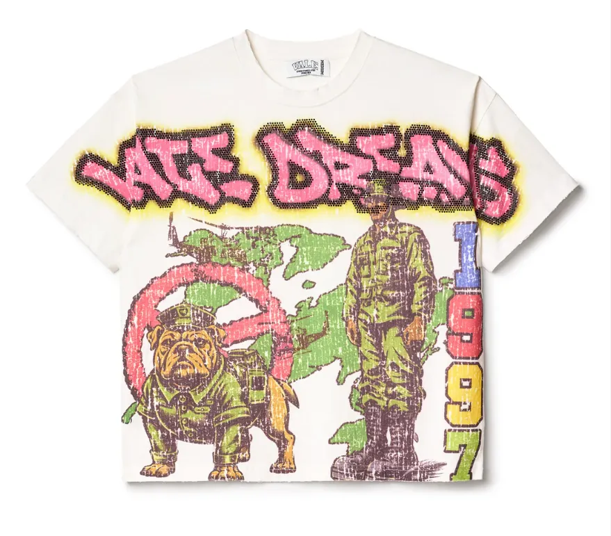 American Street Hip Hop Printed T-shirt High Street Retro Washed Loose Harajuku Fashion Street Trend Casual Couple Y2K Top