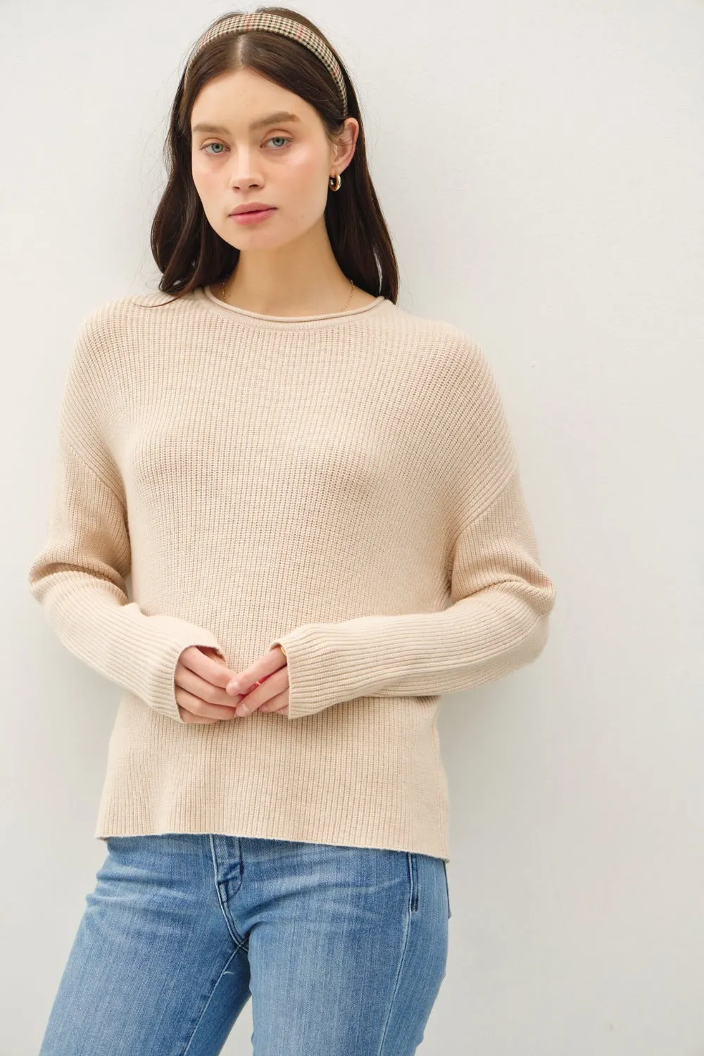 Maxct &Be Cool Round Neck Long Sleeve Sweater