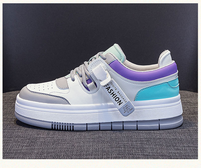 Women's  5cm Leather Wedge Sneakers - true deals club