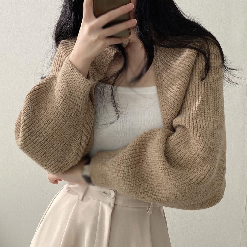 Maxct Autumn New Knitted Short Cardigan sweater Shawl Chic Korean Sle Versitile Fashion Women's Top