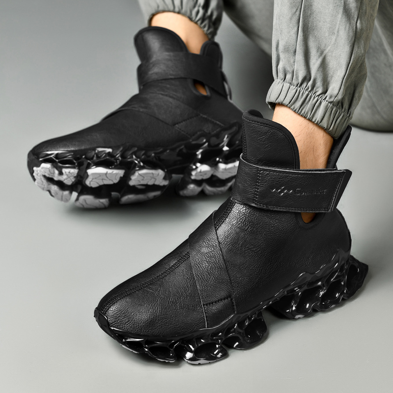 Warm Plush High-top Blade Sneakers - true deals club