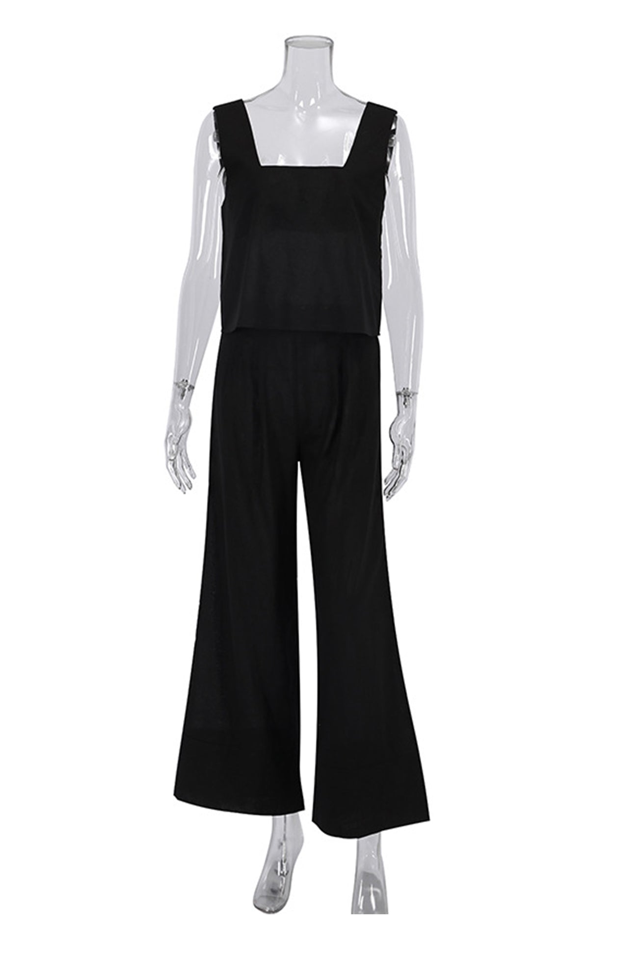 Maxct Cotton Square Neck Tank Pants Suits