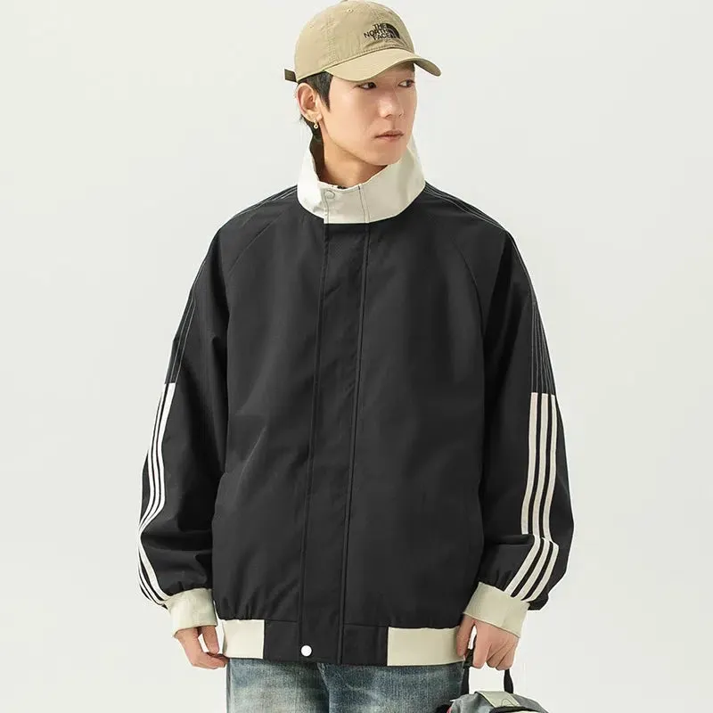 Maxct Striped Windproof Outdoor Jacket