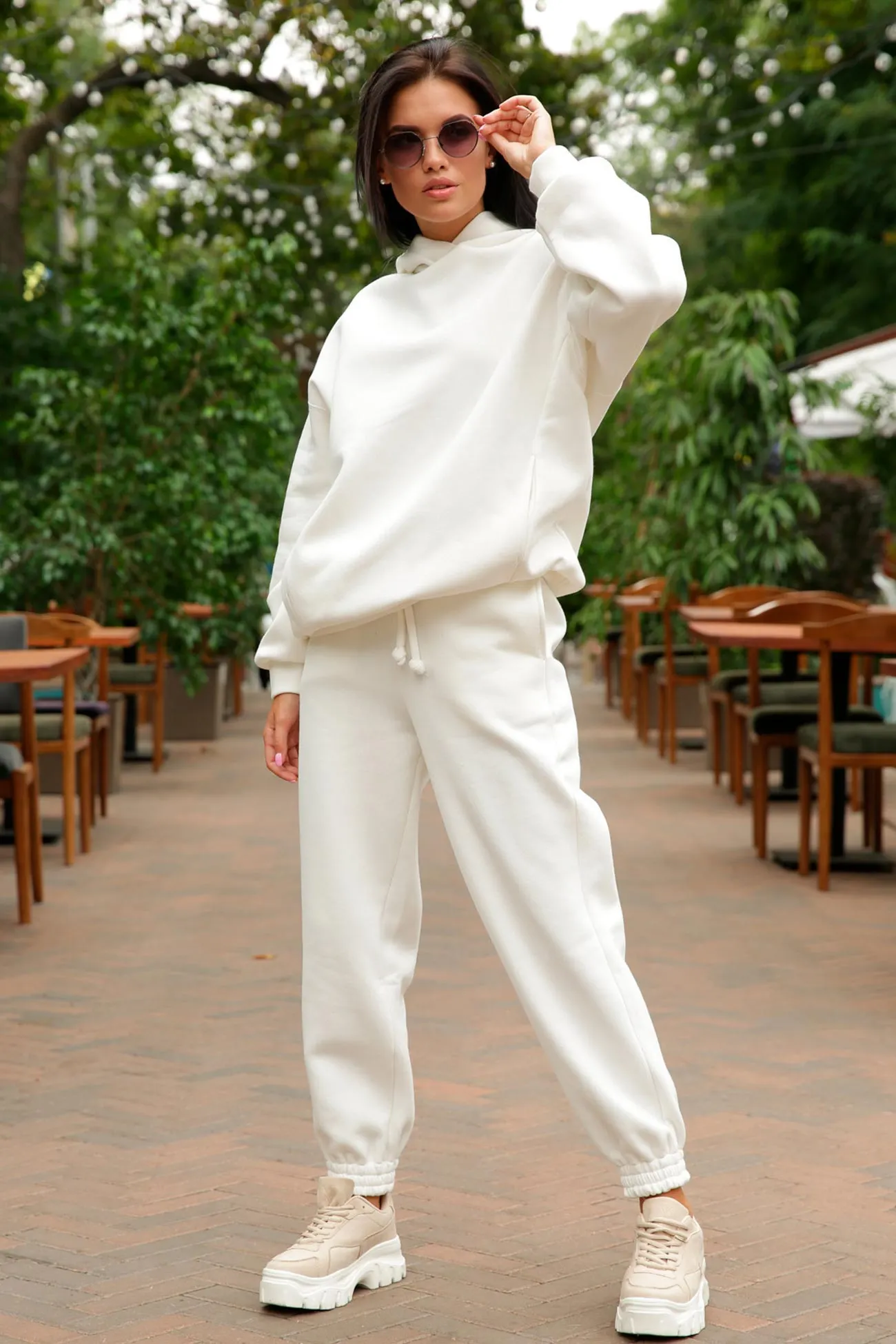Maxct Pocketed Hoodie Elastic Waist Long Pants Set