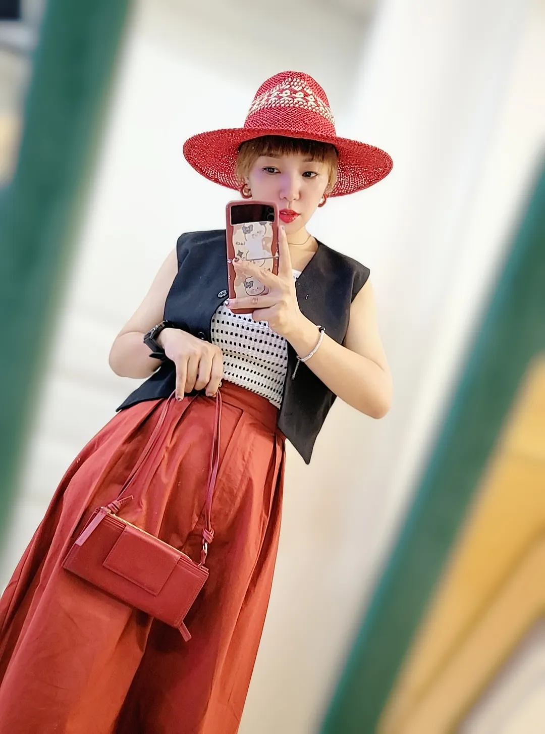 Straw Hat Japanese Style Black Brown Panama Women's Beach Big Brim