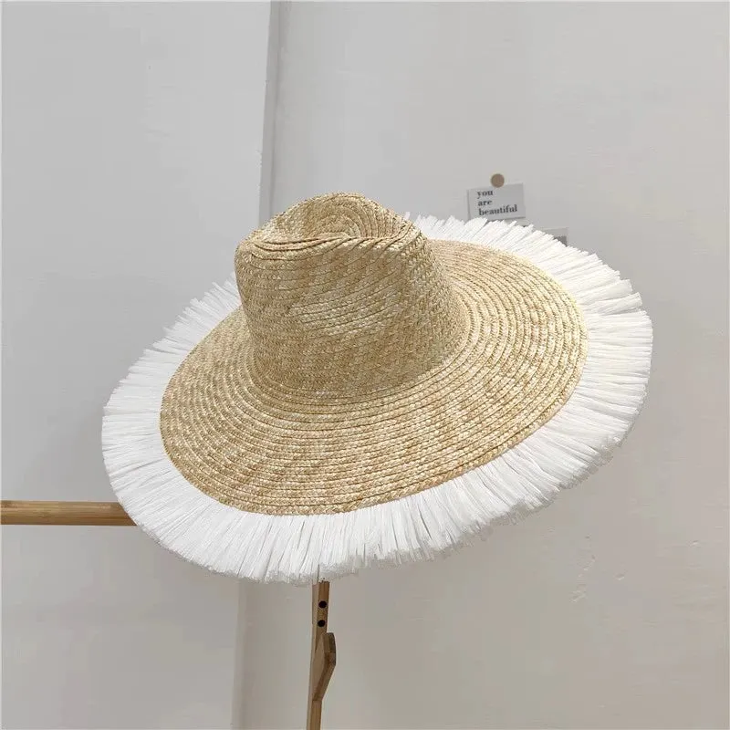 Maxct Sun Hat Fashion Wind Straw Women's Burrs Straw Hat