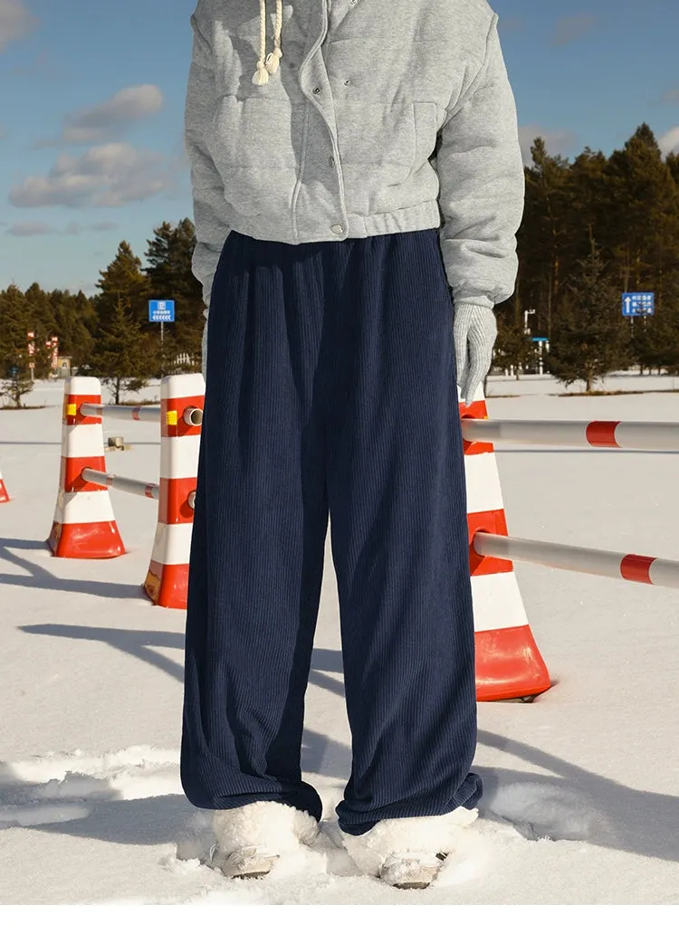 MANYSTON Winter Ribbed Cozy Pants Maxct