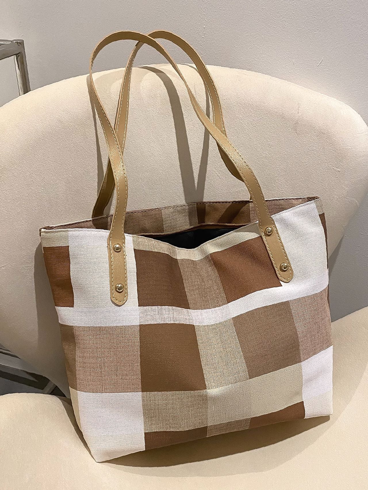 Maxct - Colorblock Large Capacity Tote Bag - Women Tote Bags