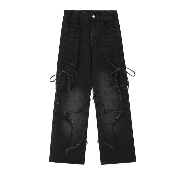 Star Patch Cargo Jeans Maxct