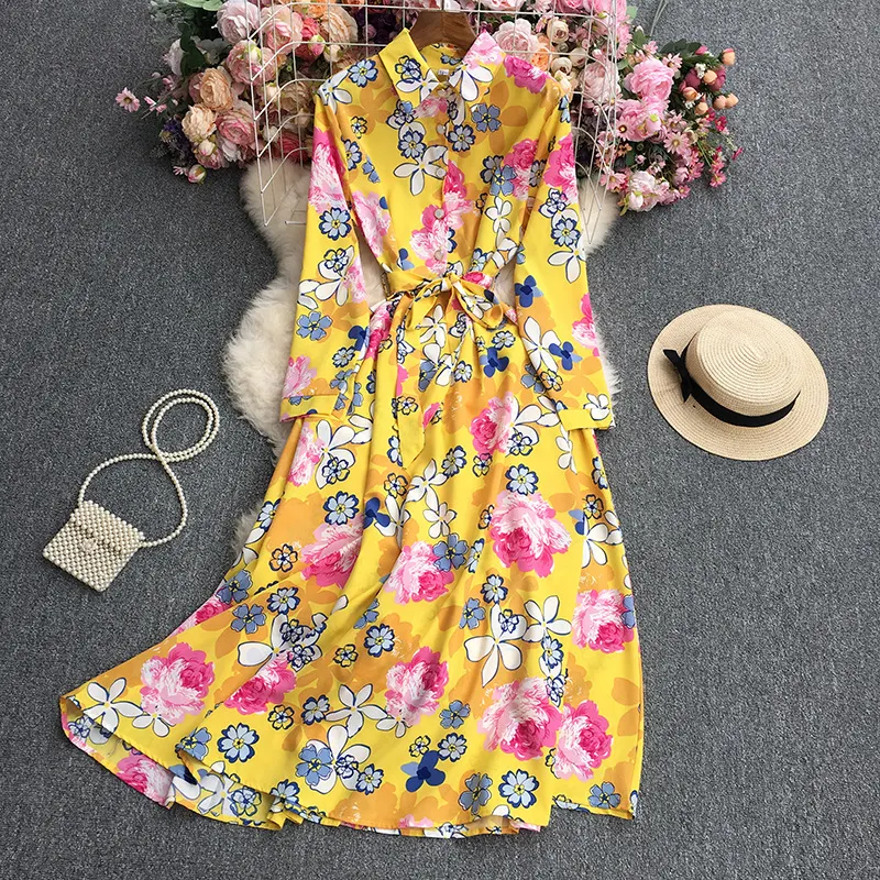Maxct Maxct Long-Sleeved Dress With Large Flowers