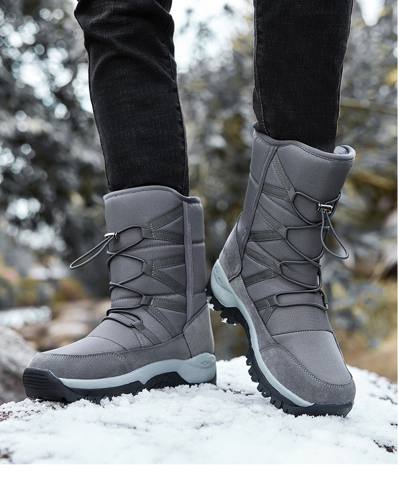 Unisex High Top Warm Plush Snow Boots - true-deals-club
