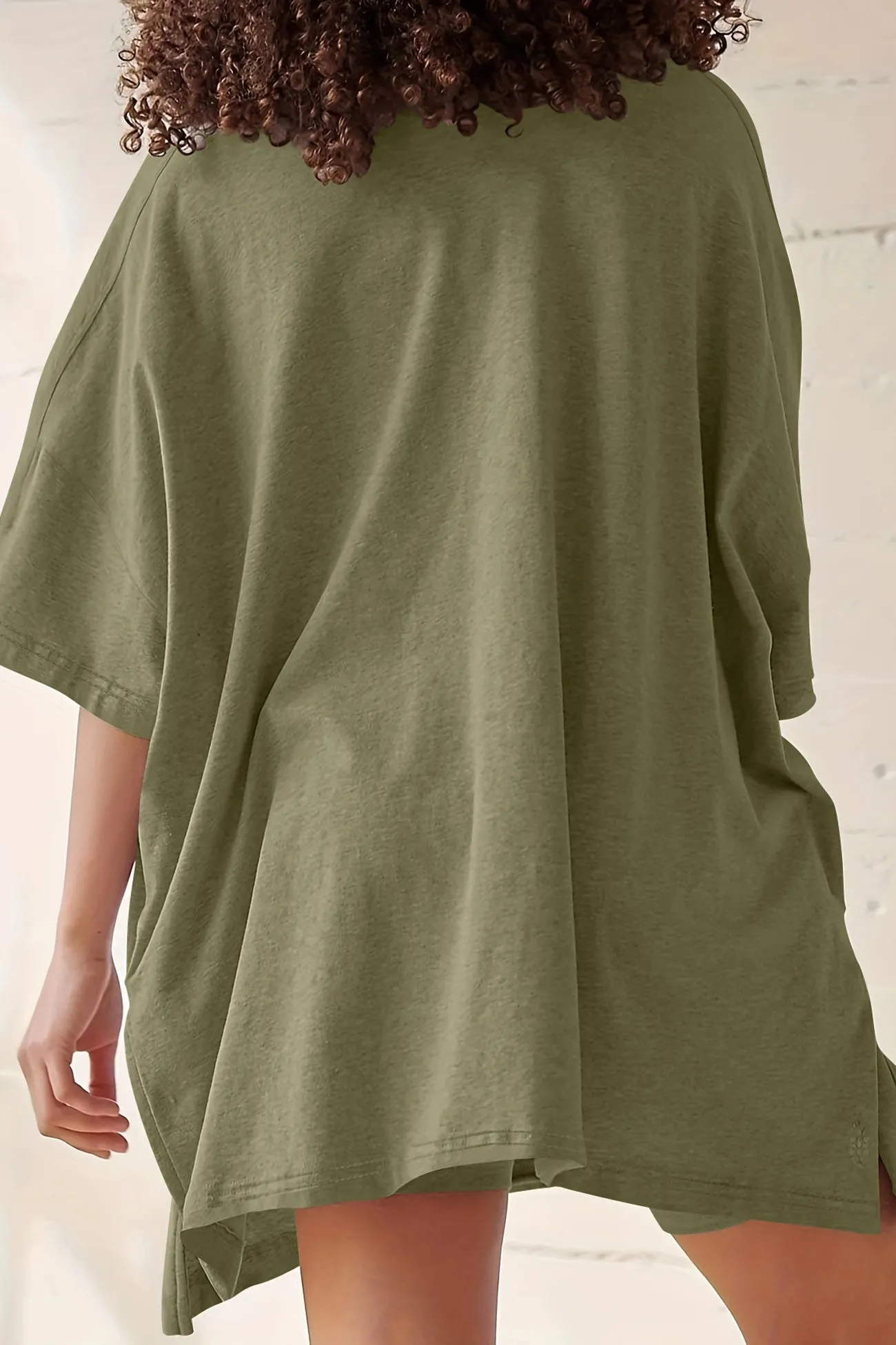 Maxct V Neck Side Slit T-shirt Bodycon Shorts Set