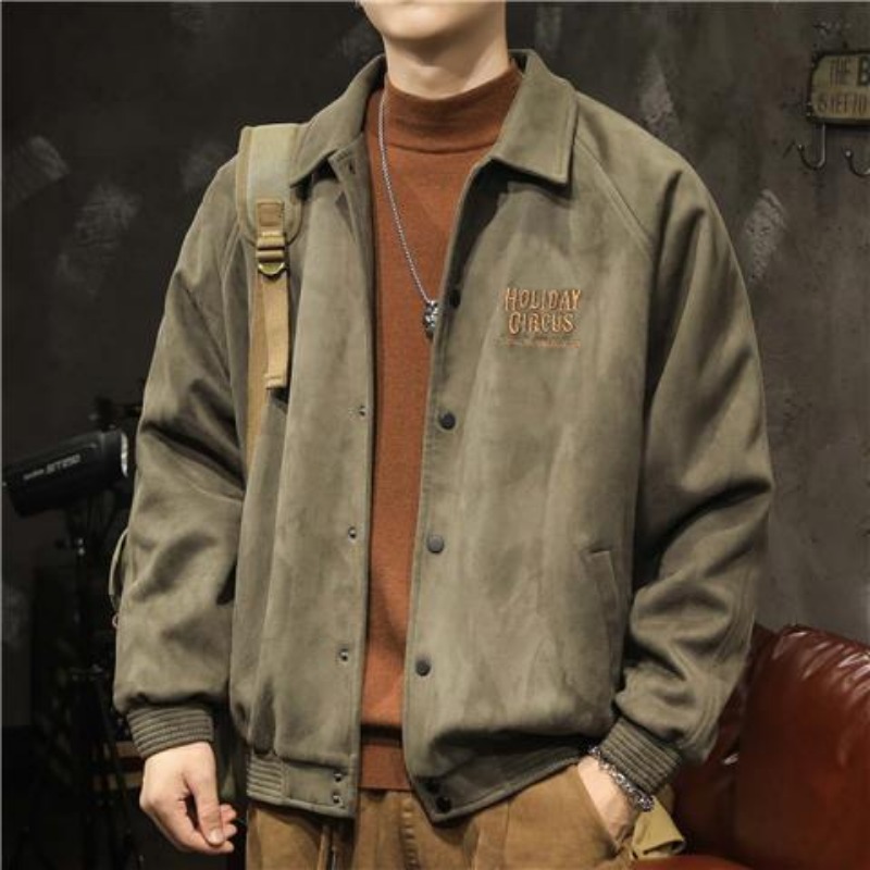 &HC Suede Baseball Jacket [Unisex]
