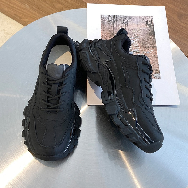 Chunky Sneakers for Women - Cowhide Leather Maxct