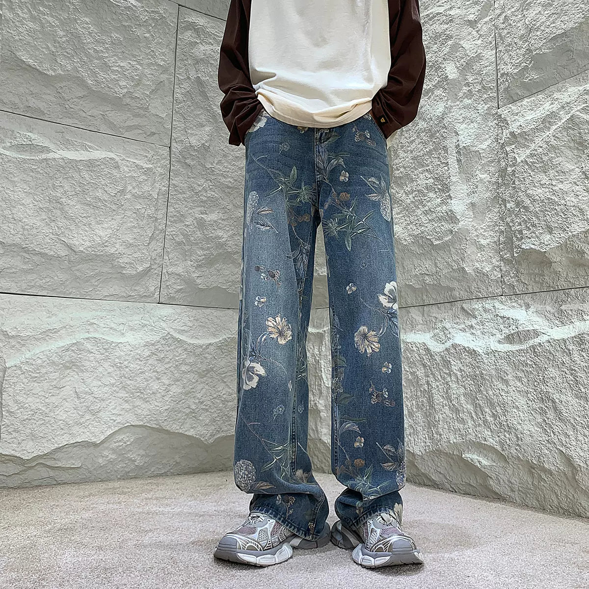 TIA Floral Print Jeans Maxct