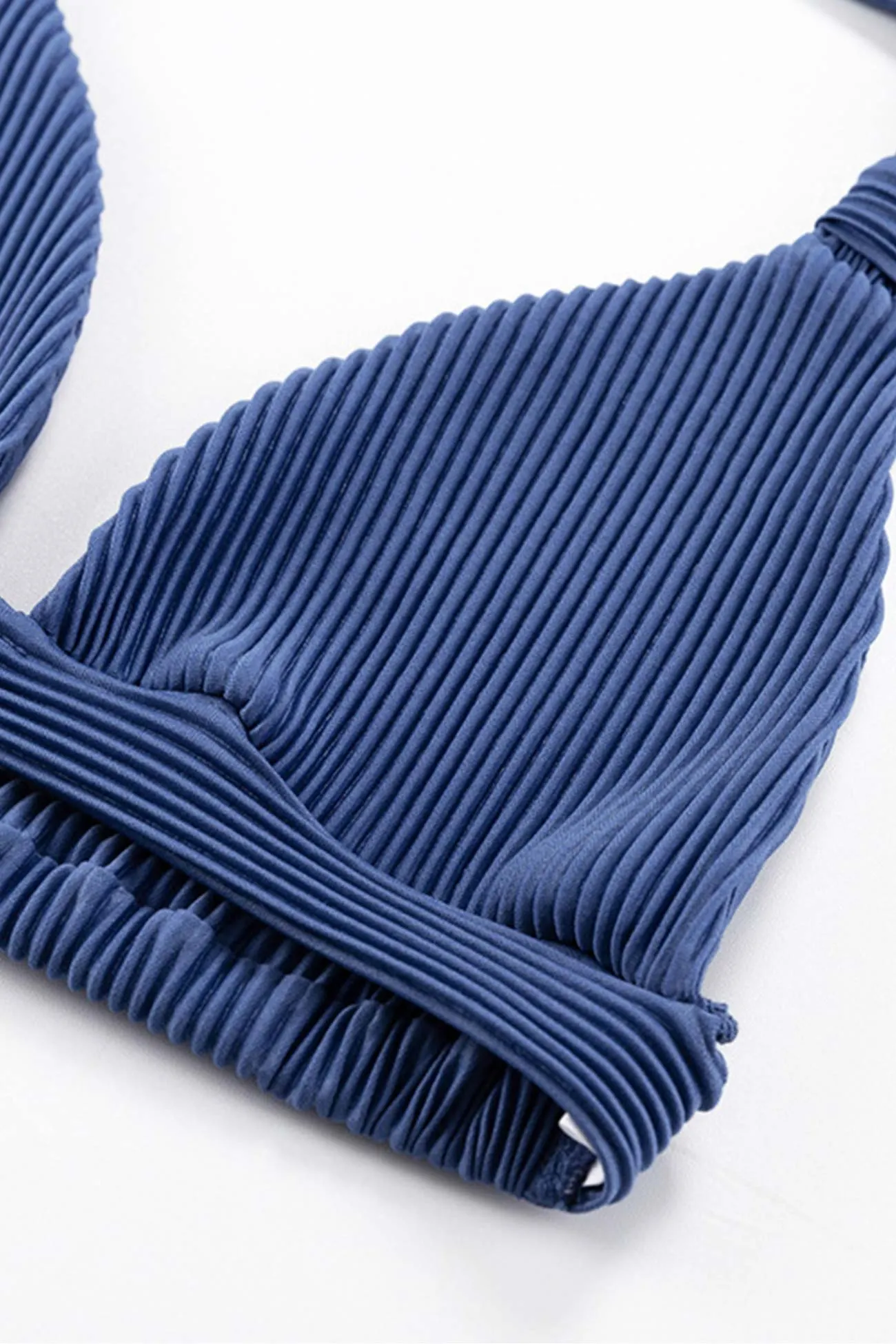 Maxct Blue Hoodie Halter Vest Three-Piece Pants Set