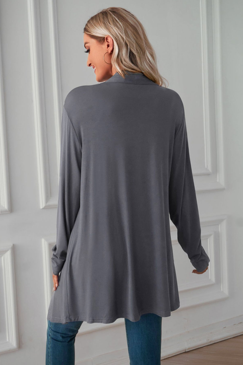 Maxct &Open Front Long Sleeve Cardigan