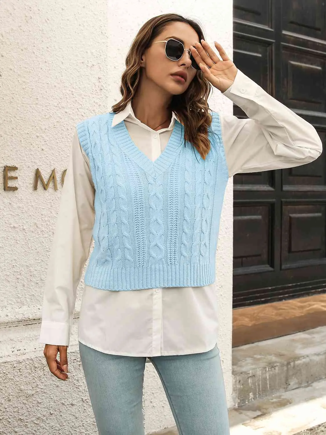 Maxct &Urban Style V-Neck Sweater Vest