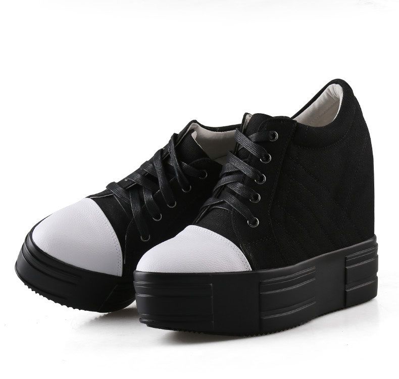 Women's 13cm Round Toe Denim Sneakers - true deals club