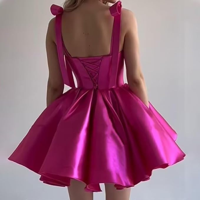 Maxct avant garde dress to impress Wedding Dress Mini Satin Dress Tube Top Backless Satin Banquet Party Skirt