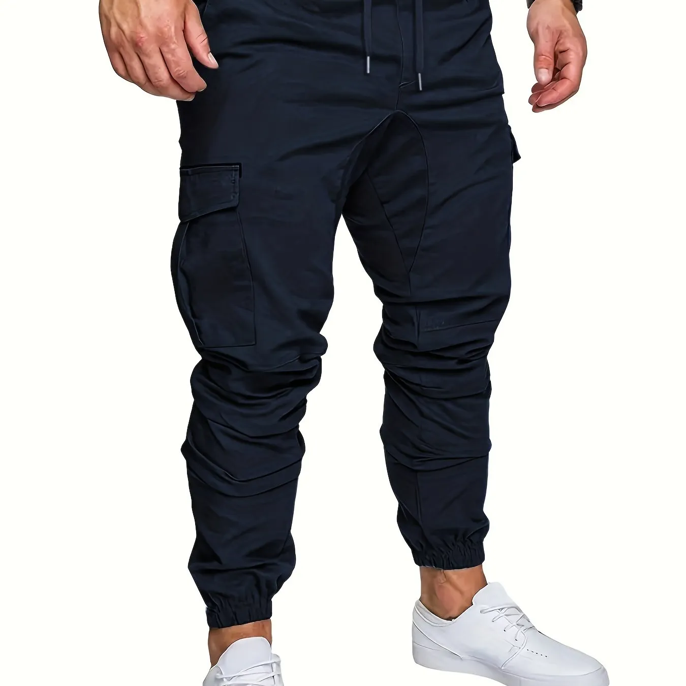 Maxct  Men's Casual Cotton Pockets Drawstring Outdoor Sports Cargo Pants