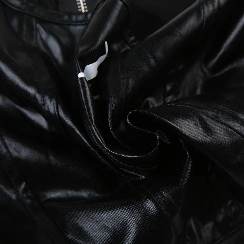 Maxct &Grunge Faux Leather Crop Corset Top