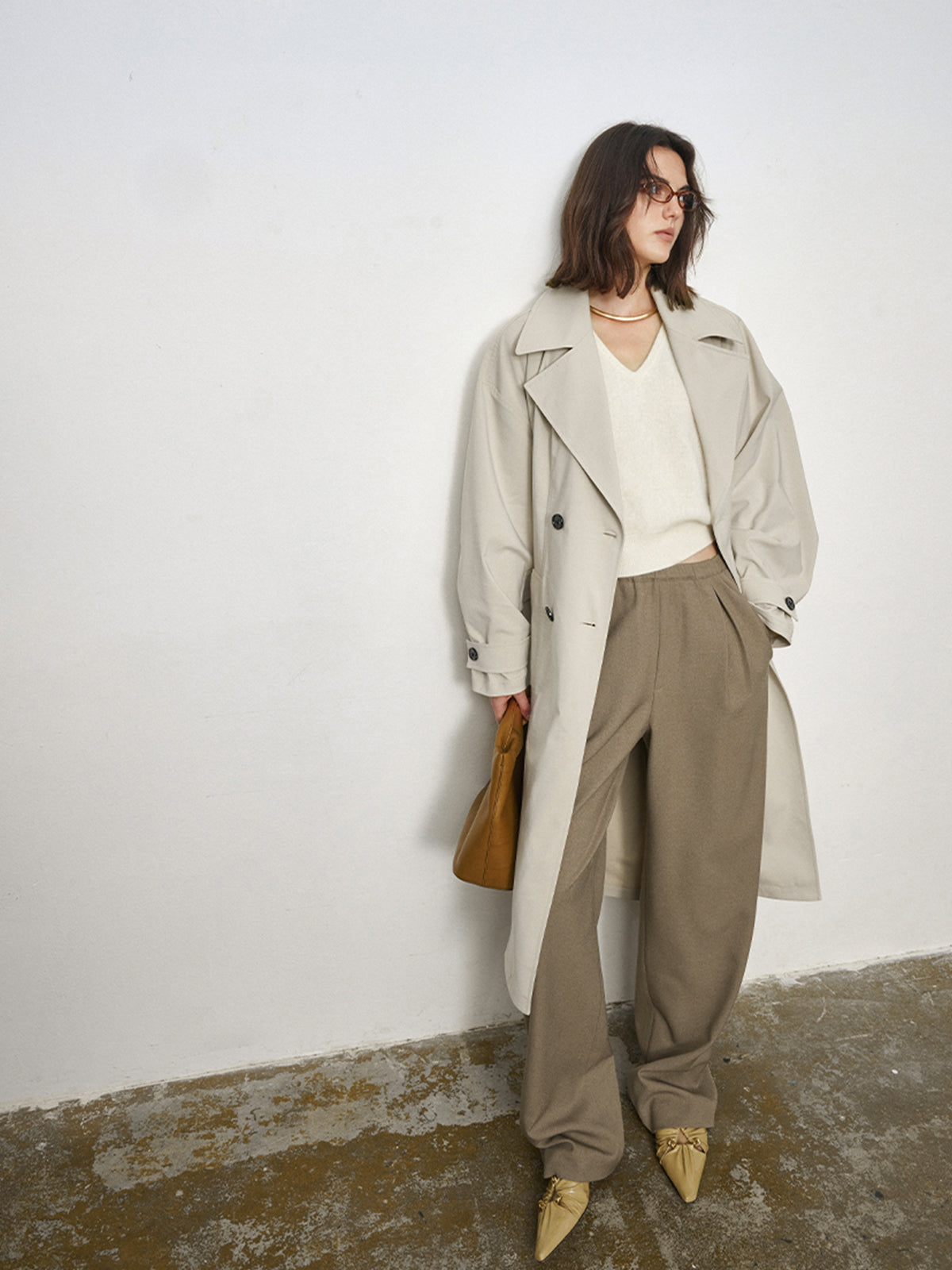 Maxct City Stroll Elastic Waistband Wide Leg Pants