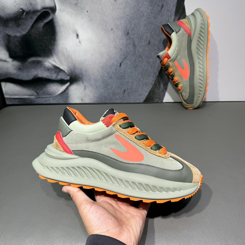 Slip on Sneakers Vulcanized Mix Color Shoes for Men