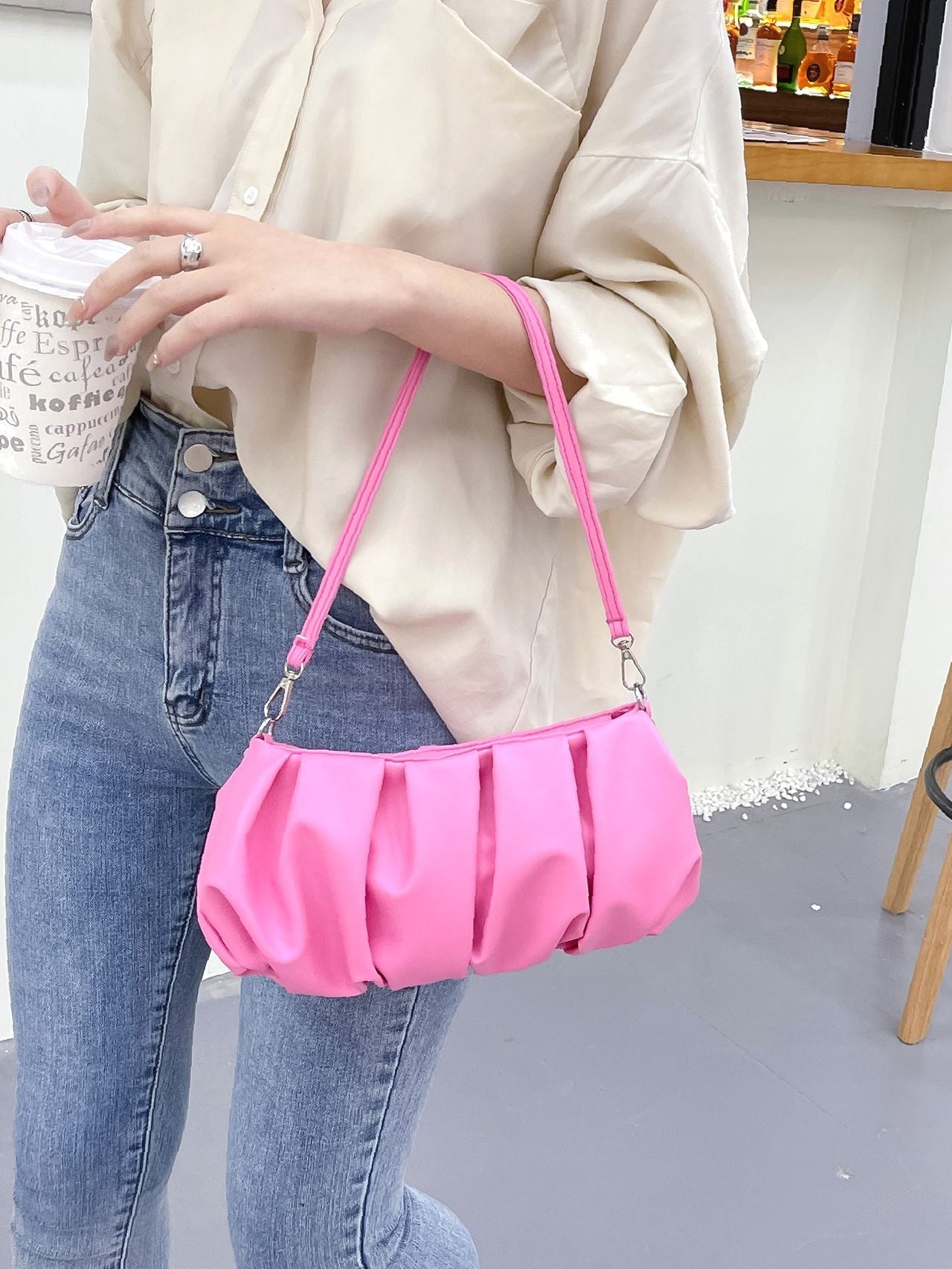 Bag For Love - Minimalist Ruched Bag  - Women Maxct Bags