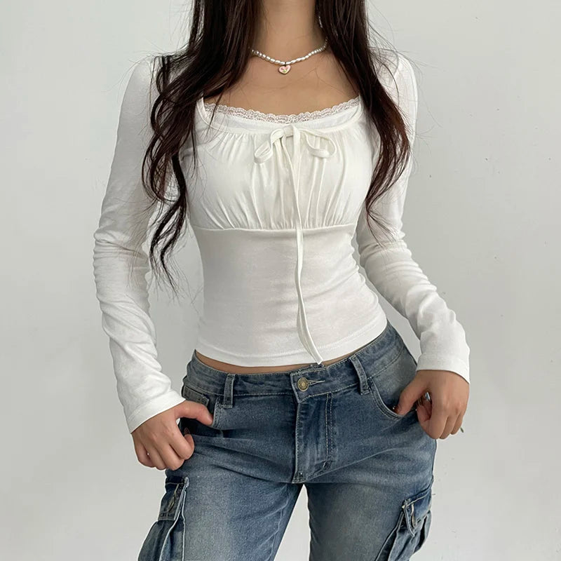 Maxct &Coquette Bow Ruched Bust Top