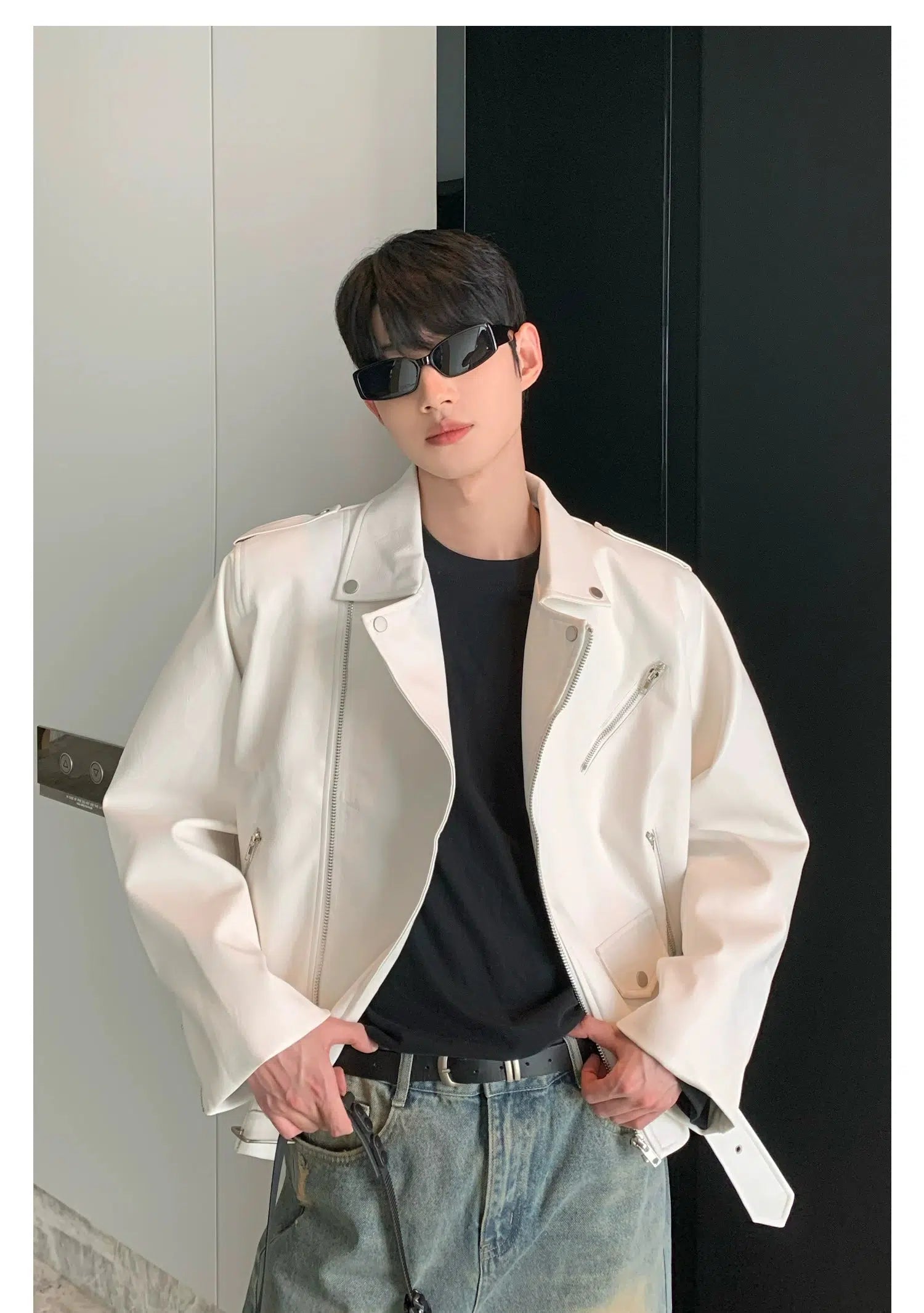Maxct Short Motorcycle Leather Jacket