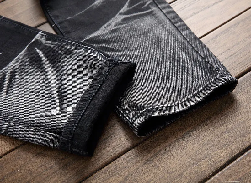 Men's New Zipper Distressed Straight Retro Jeans Best Sellers